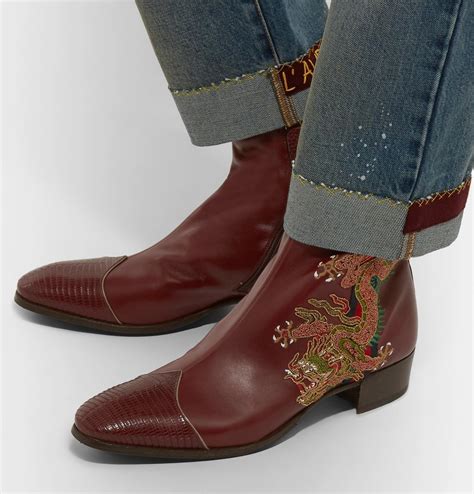 gucci chelsea boots|Gucci boots embellished.